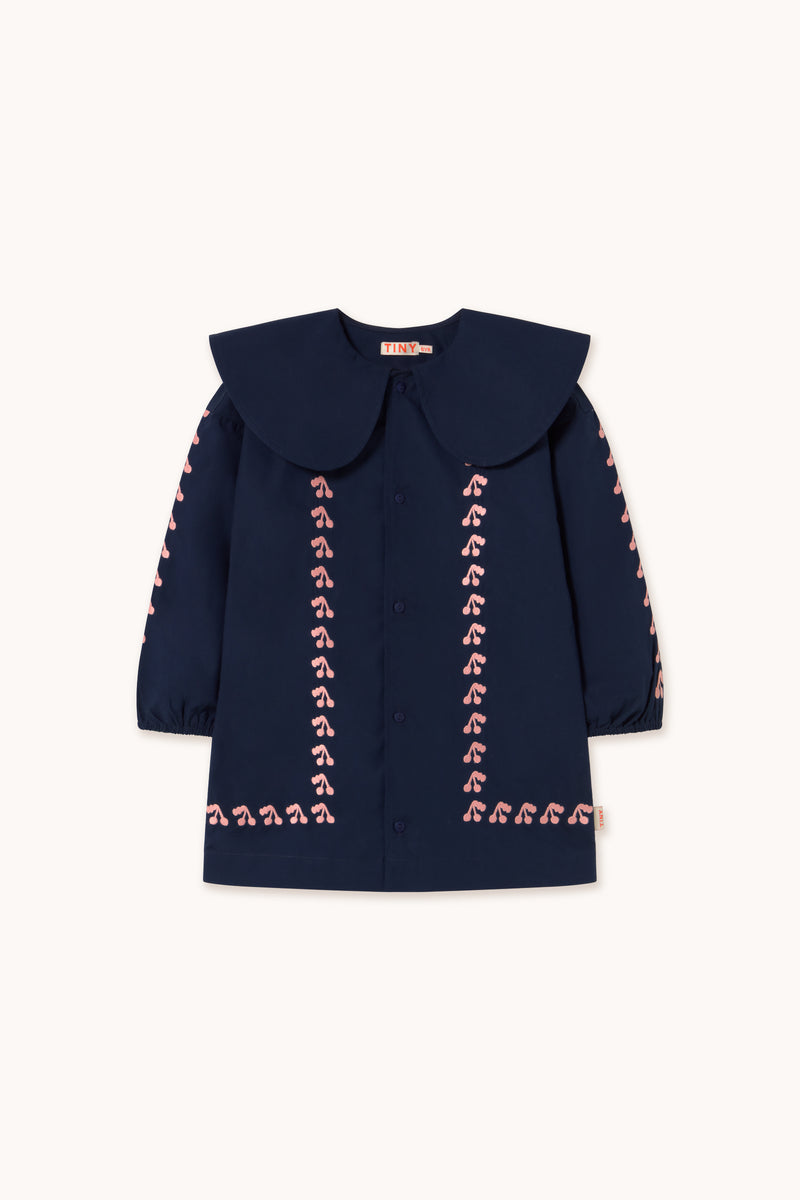 Mini Cherries Dress | Navy