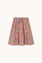 Stripes Woven Long Skirt | Summer Red