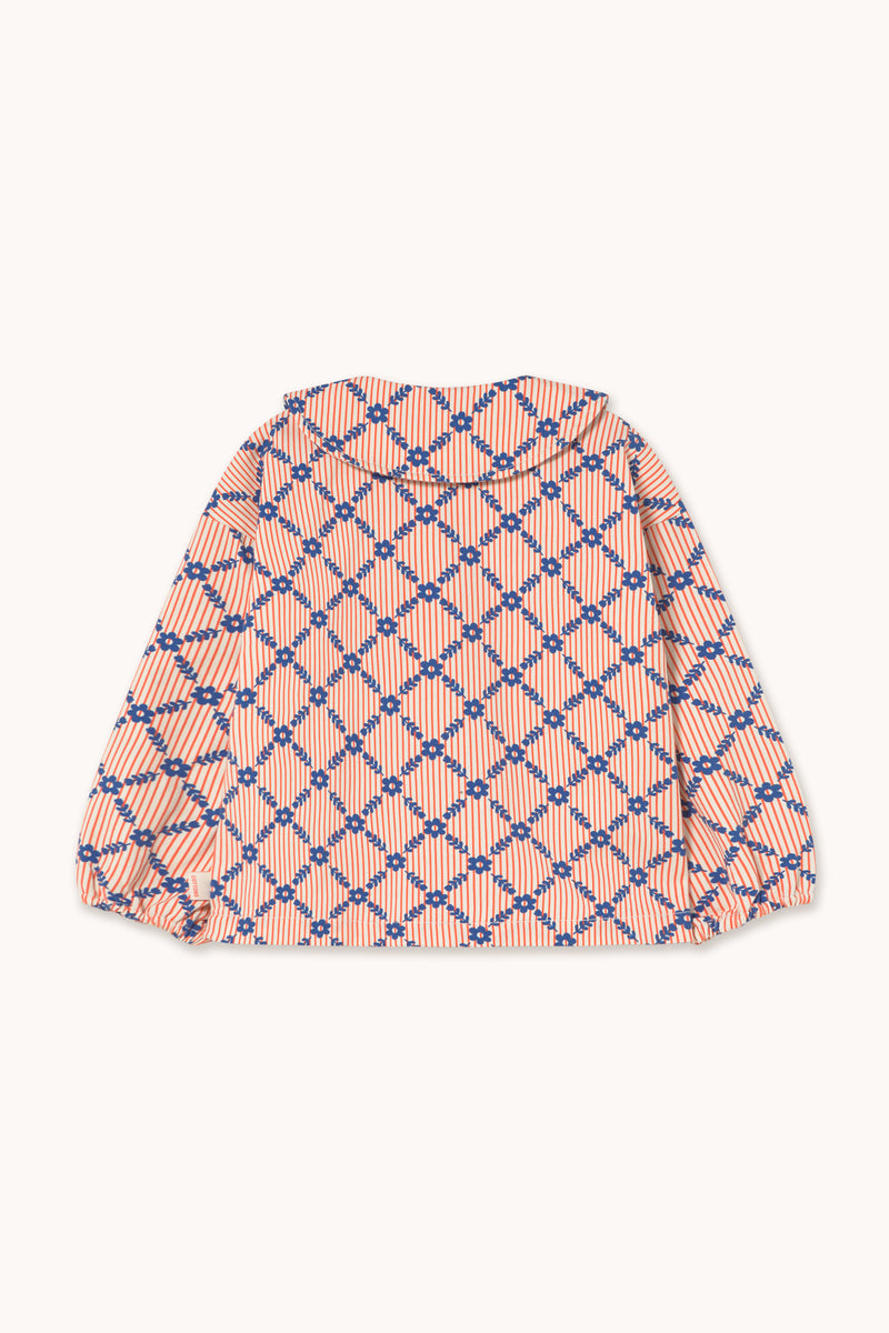 Flower Grid Shirt | Light Cream