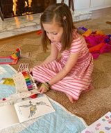 Allegra Dress | Petal Mini Stripe