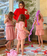 Allegra Dress | Petal Mini Stripe