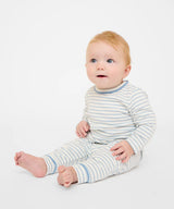 Andy Baby Legging | Dusty Blue Mini Stripe