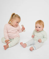 Andy Baby Legging | Dusty Blue Mini Stripe