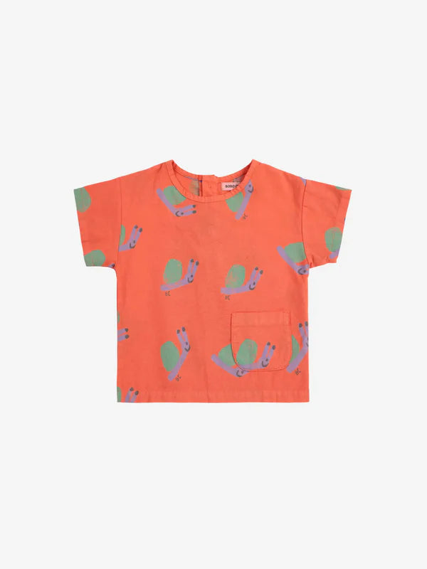 Baby Funny Snail all over woven blouse | Red