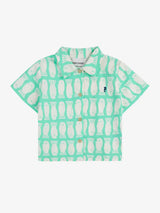 Baby Lucky Fish all over woven shirt | Light Green