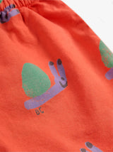 Baby Funny Snail all over woven shorts | Red