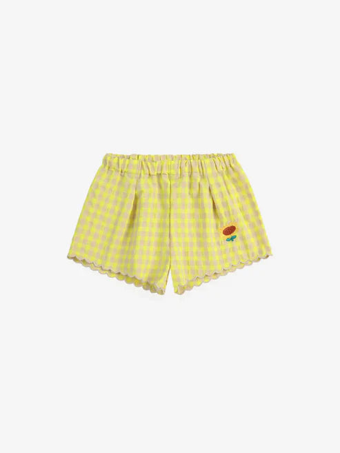 Baby Vichy ruffle woven shorts | Multicolor