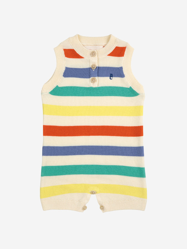 Baby Multicolor Knitted Playsuit | Multicolor