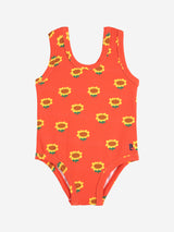 Baby Sunflower all over swimsuit | Red