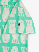 Lucky Fish all over woven shirt | Light Green