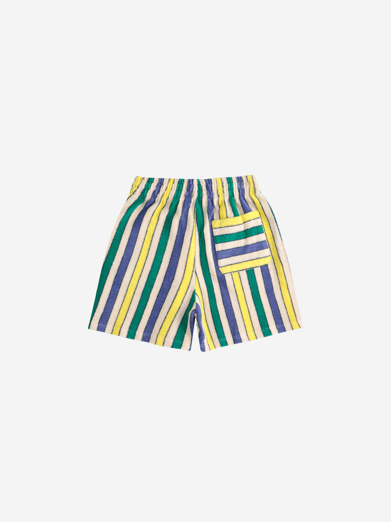 Multicolor Stripes terry cloth bermuda shorts | Offwhite