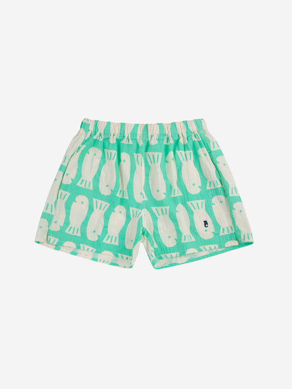 Lucky Fish all over woven shorts | Light Green