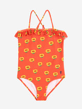 Sunflower all over swimsuit | Red