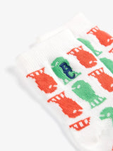 Baby Lucky Fish all over short socks | Green