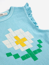 Pixel Daisy Ruffled Top