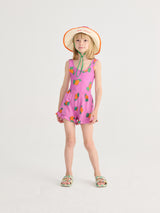 Tangerine All Over Ruffled Shorts