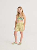 Spicy Window Pane Woven Bermuda Shorts