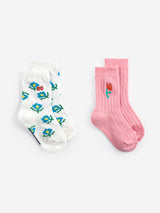 Flower Short Socks Pack x 2