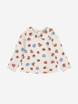 Toys all over collar T-shirt | White