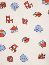 Toys all over collar T-shirt | White