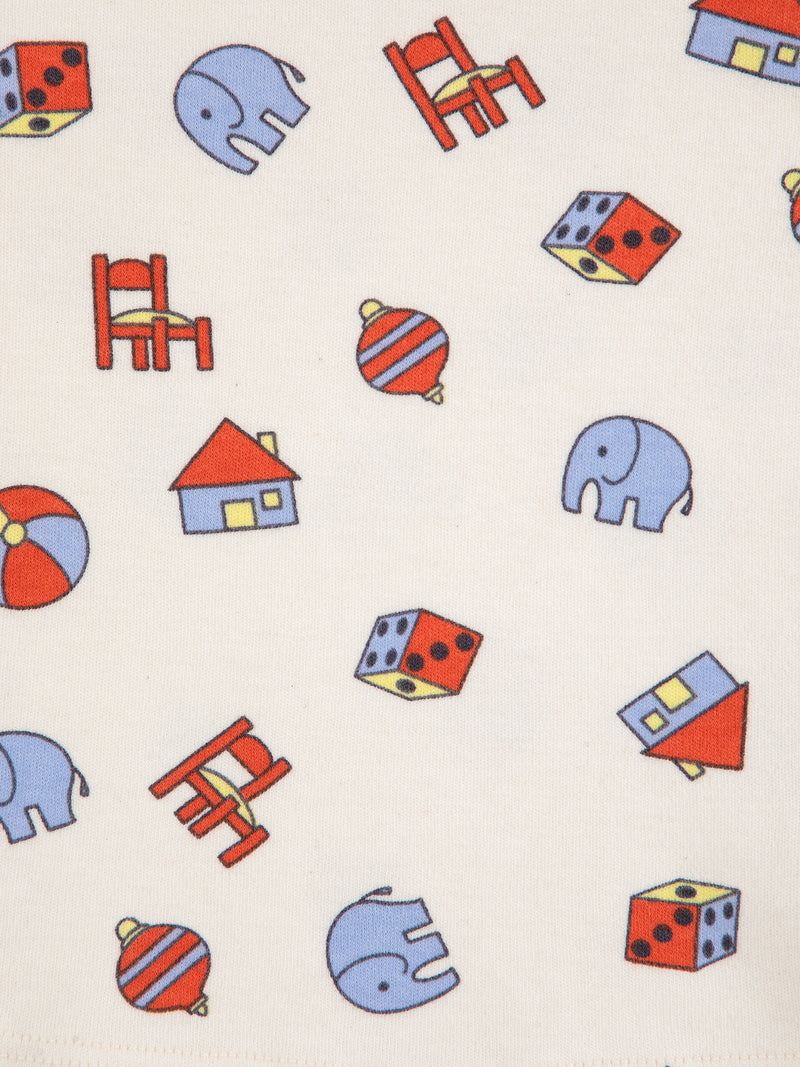 Toys all over collar T-shirt | White