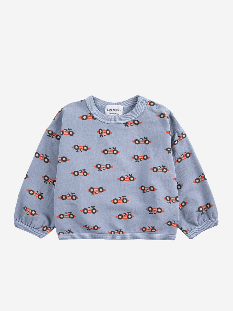 Race Car all over sweatshirt | Light Blue
