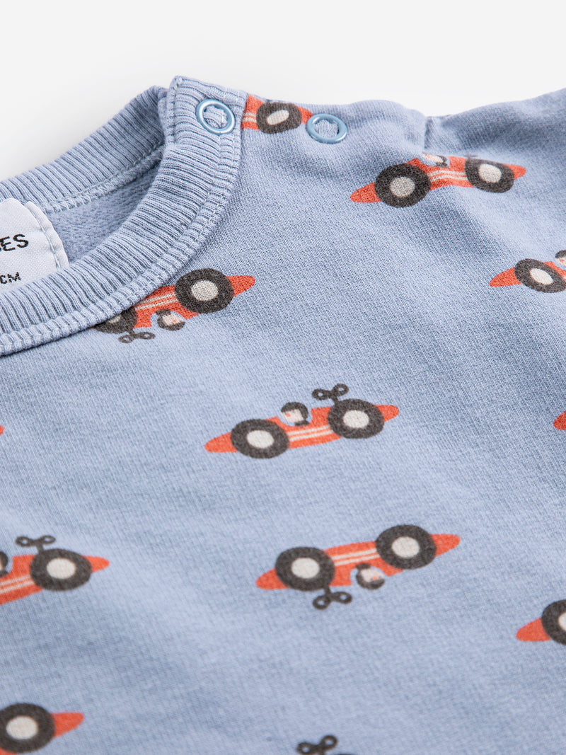 Race Car all over sweatshirt | Light Blue