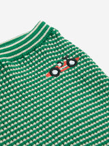 Race Car Knitted Footed Leggings | Light Green