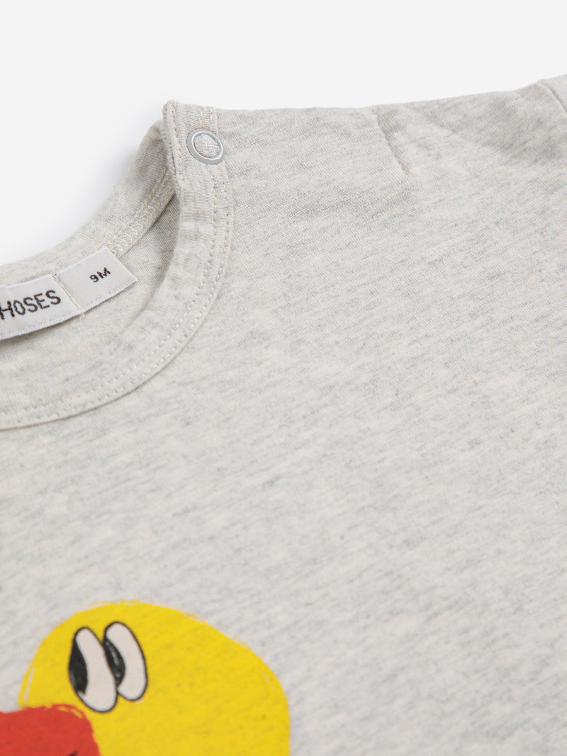 Striped Duck T-shirt | Light Heather Grey