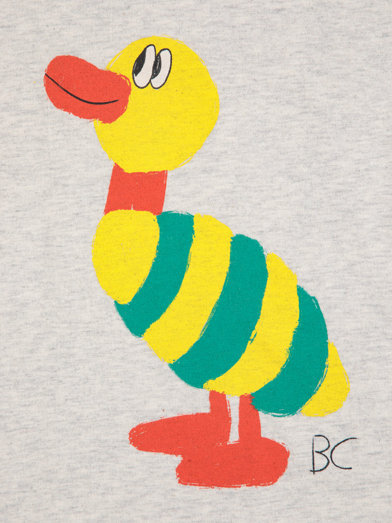 Striped Duck T-shirt | Light Heather Grey