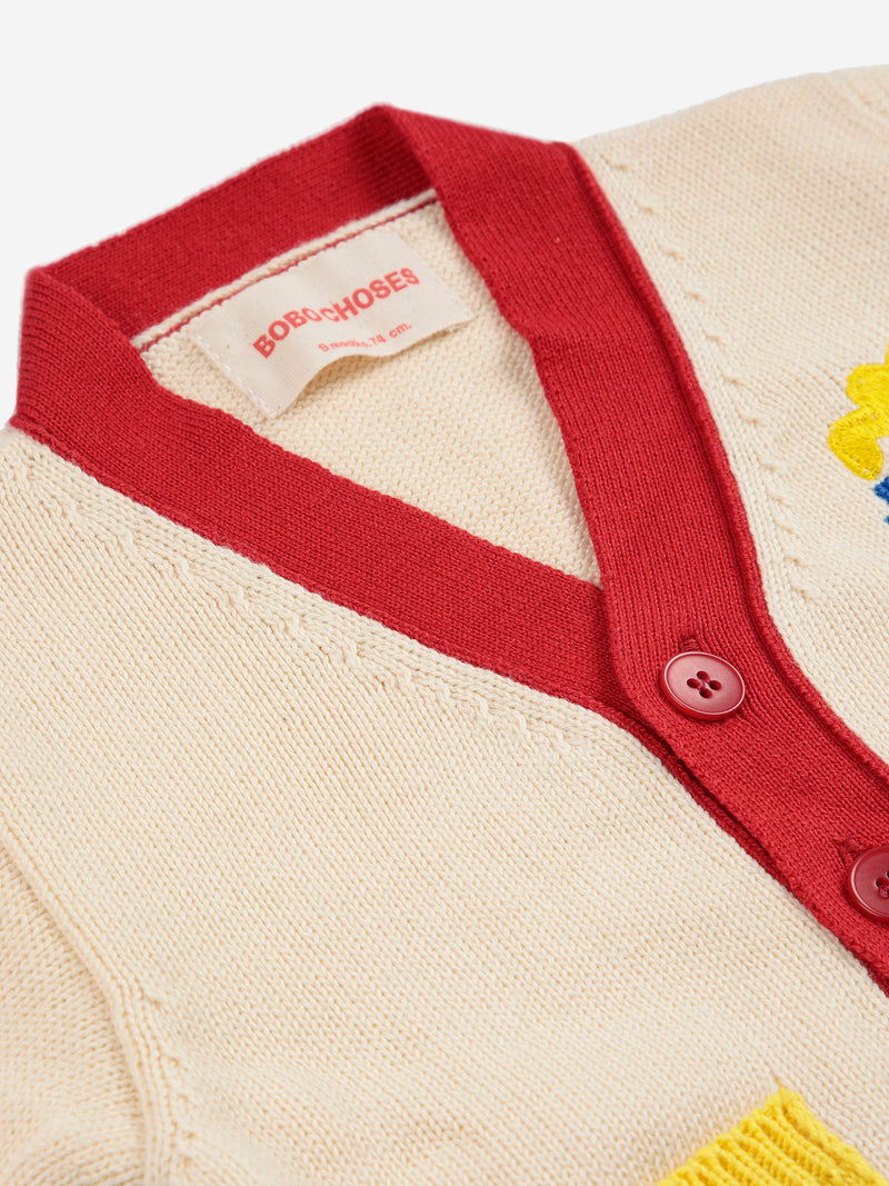 Bobo Choo Choo Color Block Cardigan | Offwhite