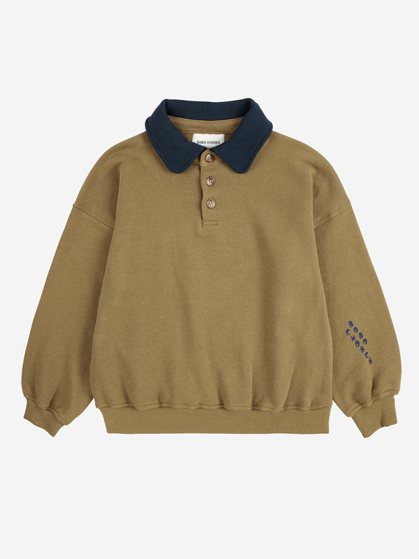 Bobo Choses Polo Sweatshirt | Khaki