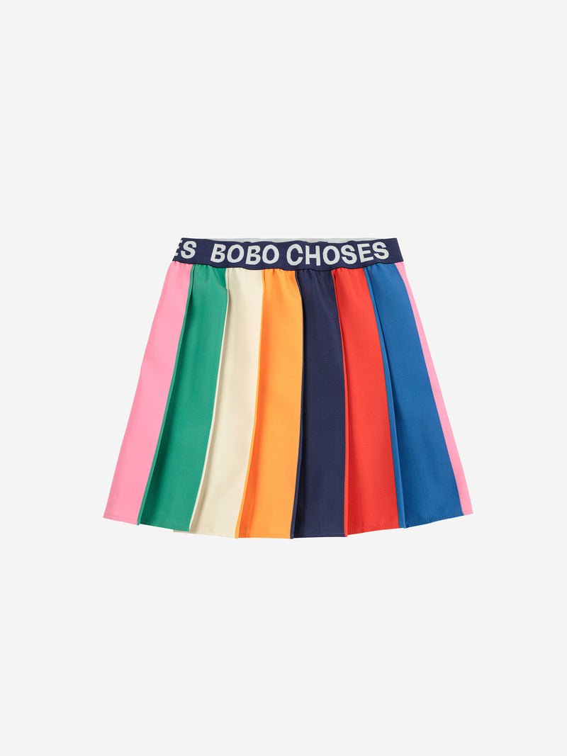 Bobo Color Block Pleated Skirt | Muticolor