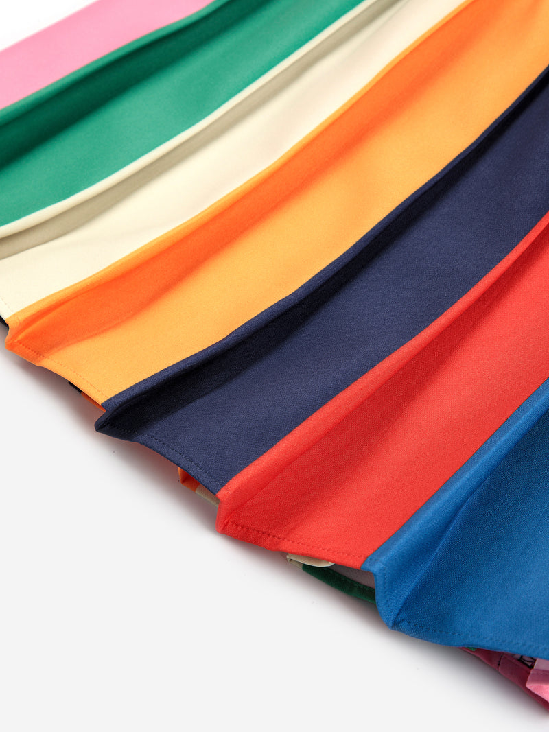 Bobo Color Block Pleated Skirt | Muticolor