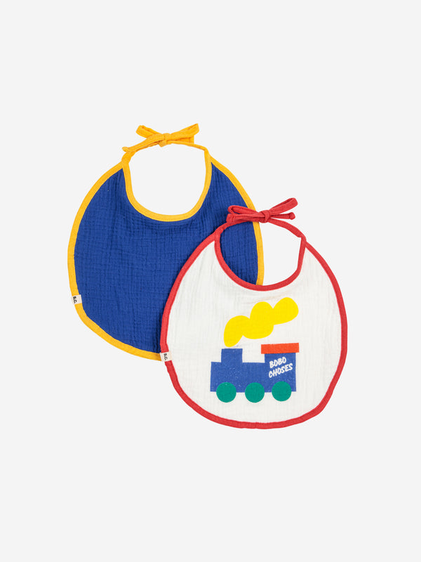 Bobo Choo Choo Bib Set | Navy Blue