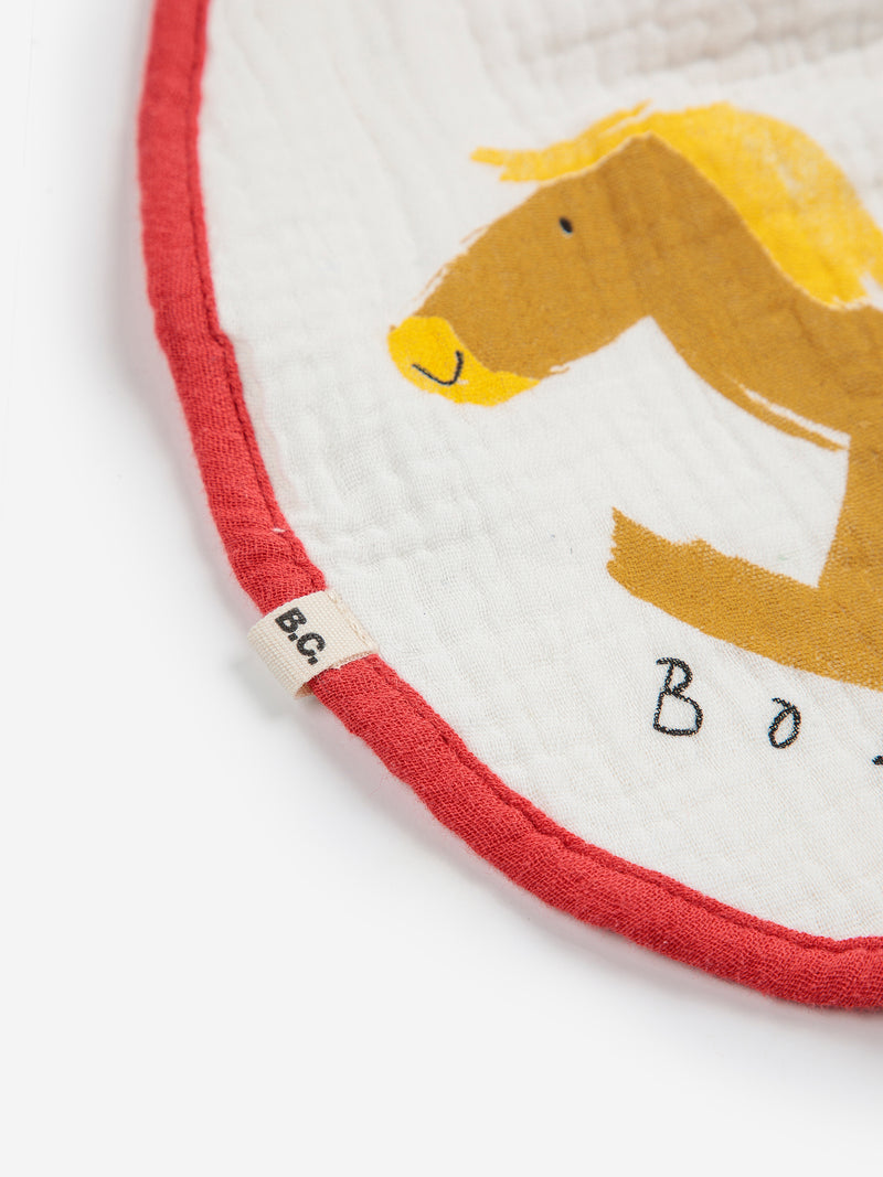 Rocking Horse Bib Set | Red
