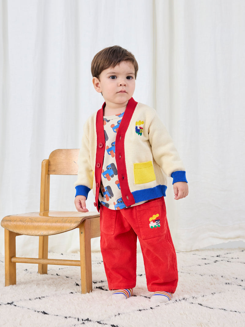 Bobo Choo Choo Color Block Cardigan | Offwhite