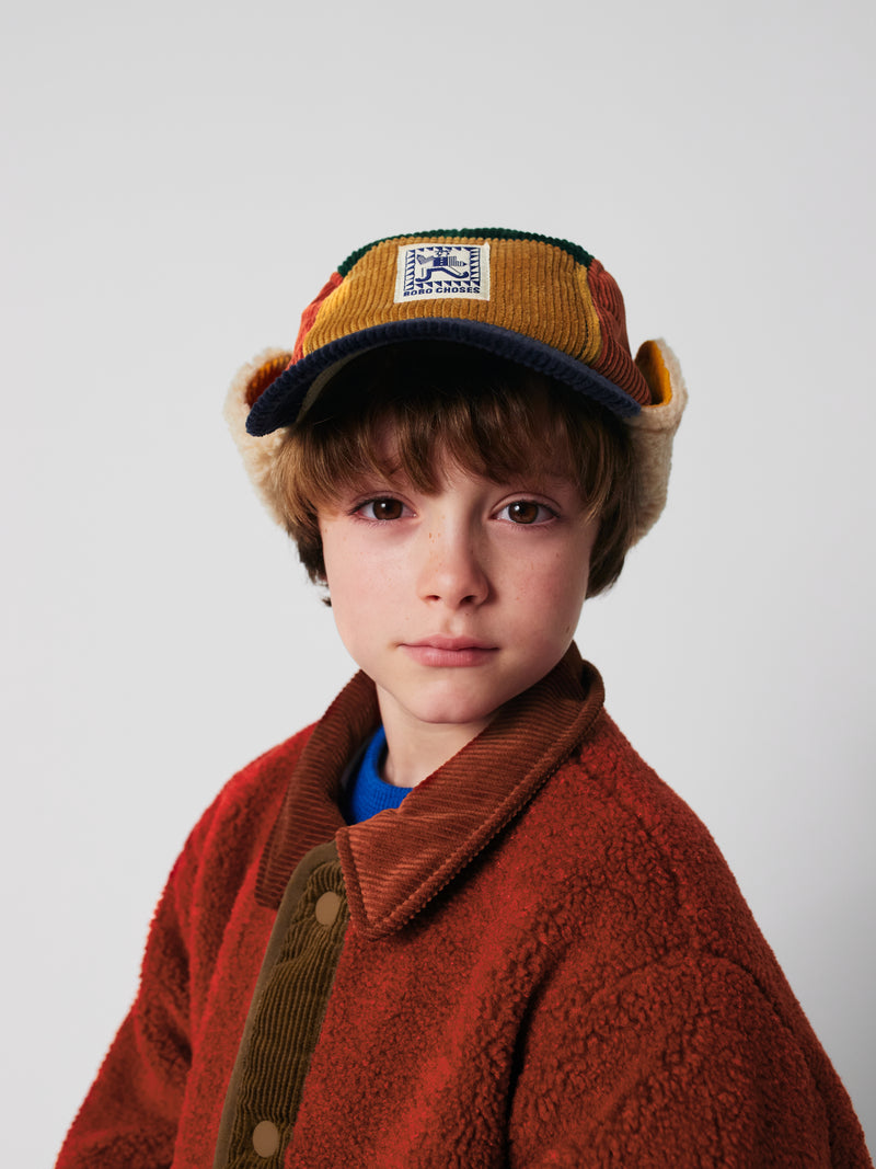 Mr. Pencil Corduroy Winter Cap | Multicolor