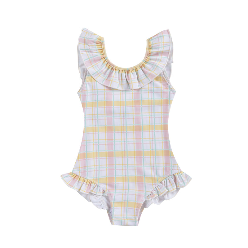 Bathing Suit Andrea | Yellow Positano Checks