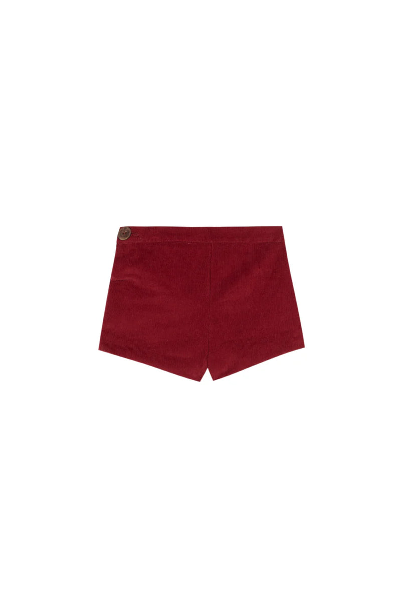 Burgundy Corduroy Short Pants Baby