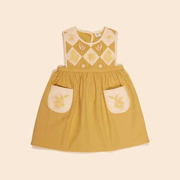 Bibi Panelled Pinafore | Honey