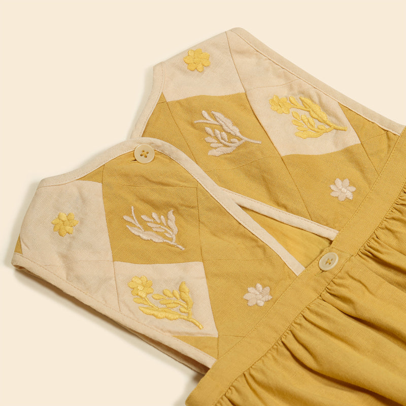 Bibi Panelled Pinafore | Honey