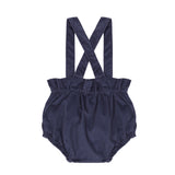 Blue Cobalt Velvet Straps Bloomer