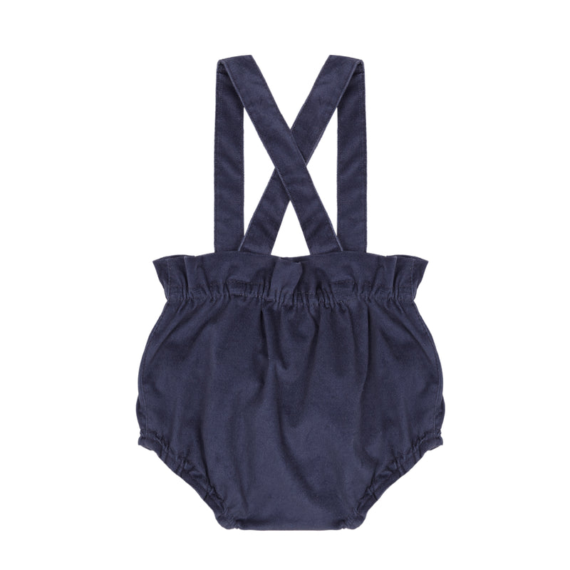 Blue Cobalt Velvet Straps Bloomer