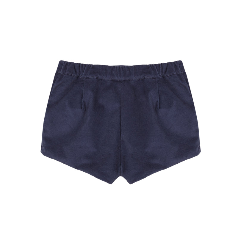 Cobalt Blue Velvet Shorts