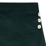 Green Antique Velvet Mini Skirt