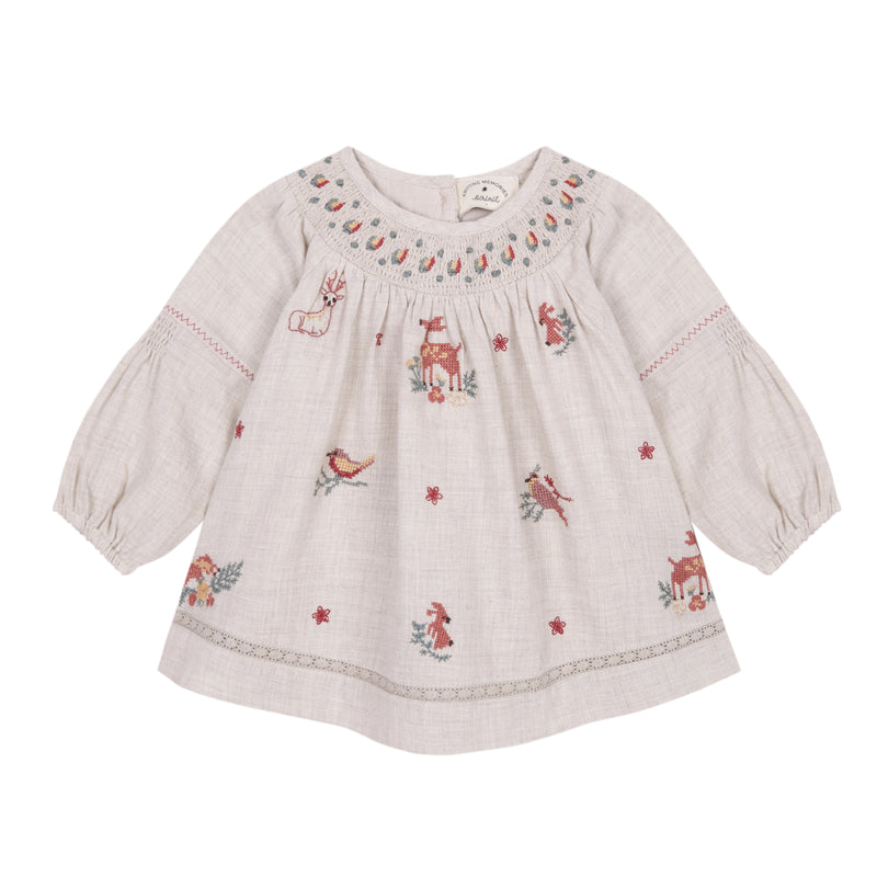 Deer Embroidered Blouse