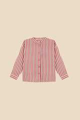 Red stripes polo shirt