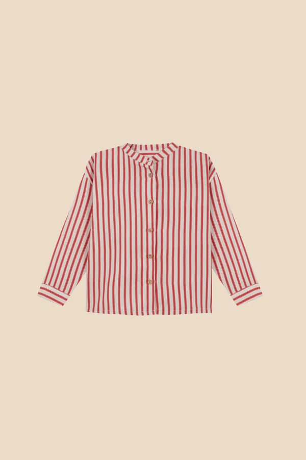 Red stripes polo shirt