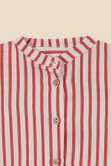 Red stripes polo shirt